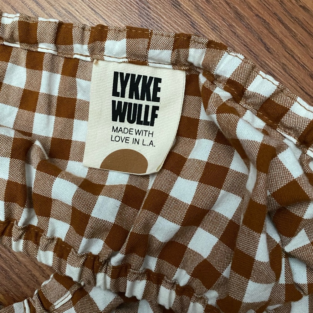 Lykke Wullf Copper Gingham Melon Crop Tank - Picture 3 of 5